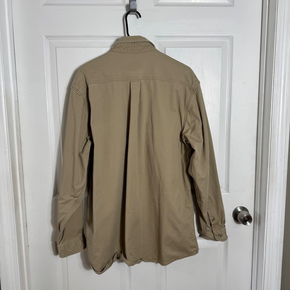 Carhartt FR FRS160 Twill Work Shirt LG Flame Resistant NFPA 70E Khaki - Picture 11 of 11